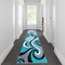Flash Furniture Turquoise 3' x 10' Modern Plush Abstract Area Rug KP-RG952-310-TQ-GG - alternate 1